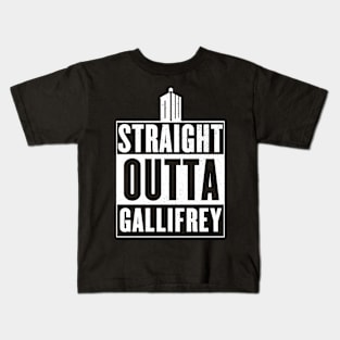 Straight outta Gallifrey Kids T-Shirt